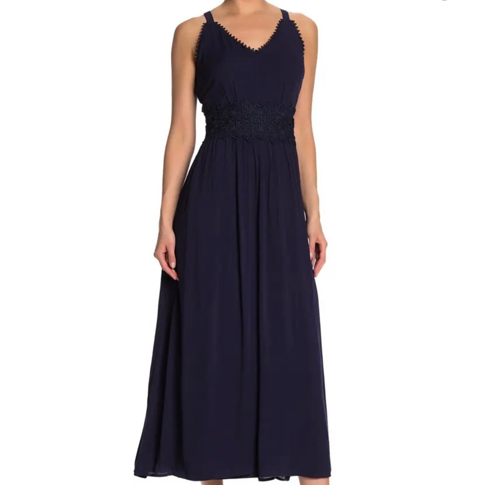 NWOT NINA LEONARD SLEEVELESS MAXI DRESS SZ S.